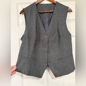 Gray Button-Up Vest